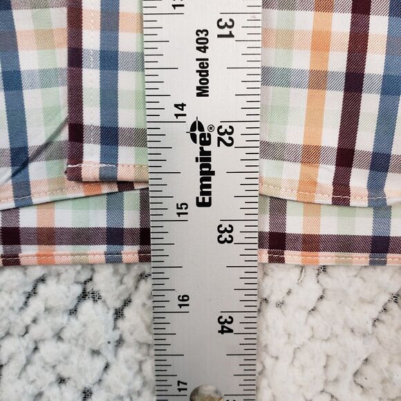 Duluth Trading Co Wrinklefighter Shirt Mens 3XL Plaid Cotton Workwear Casual - Picture 7 of 9